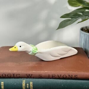 Vintage Taiwan Ceramic Duck Measuring Scoop Spoon White Replacement